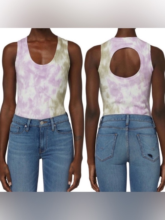 Hudson Jeans Tops - NWT HUDSON Tie Dye Cutout Sleeveless Scoop Neck Bodysuit Womens Size Medium
